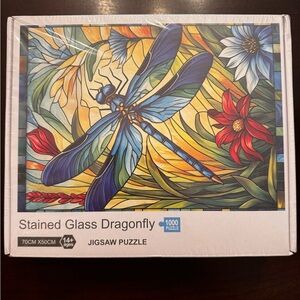 New Stained Glass Dragonfly Jigsaw Puzzle